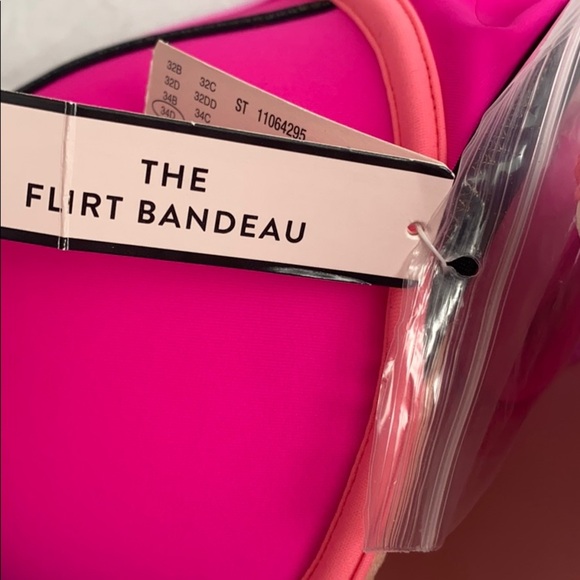Victoria’s Secret The Flirt Bandeau neon pink 34D - Picture 6 of 7